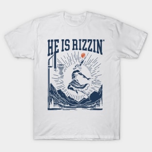 He Is Rizzin, He Is Rizzen Jesus basketball T-Shirt